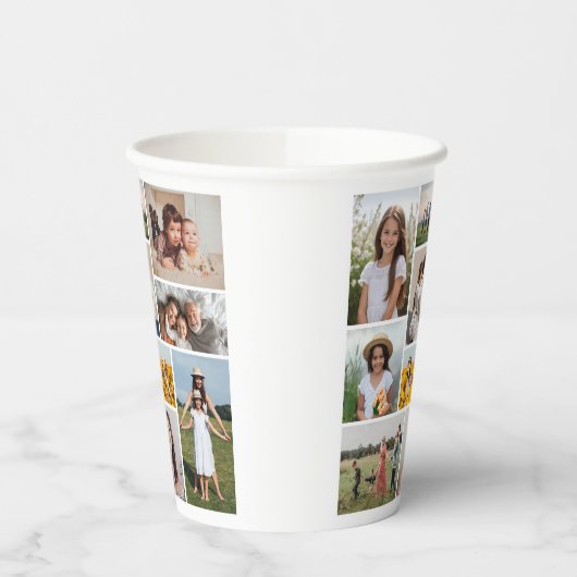 Creëer Uw eigen 10 fotocollage Papieren Bekers (Links)