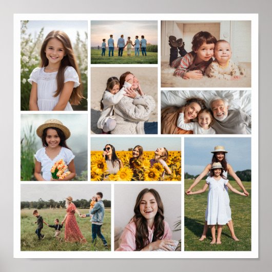 Creëer Uw eigen 10 fotocollage Poster (Voorkant)