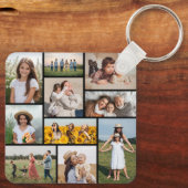 Creëer Uw eigen 10 fotocollage Sleutelhanger (Achterkant)