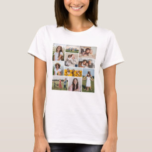 Creëer Uw eigen 10 fotocollage T-shirt