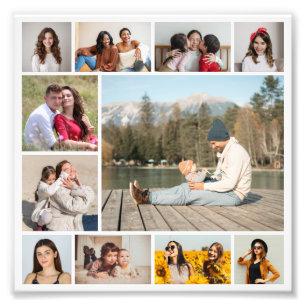 Creëer Uw eigen 11 foto collage foto afdrukken Afdruk