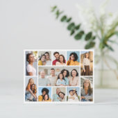 Creëer Uw eigen 11 Fotocollage Briefkaart (Staand voorkant)