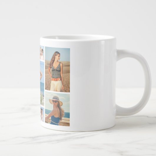 Creëer Uw eigen 11-fotocollage Extra Grote Beker (Rechts)