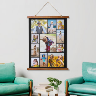 Creëer Uw eigen 11-fotocollage Hangend Wandkleed