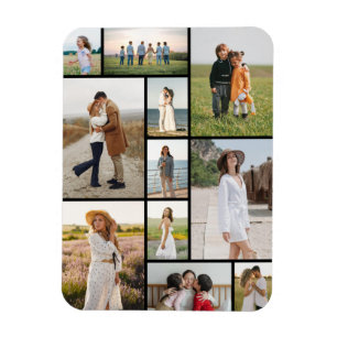 Creëer Uw eigen 11-fotocollage Magneet