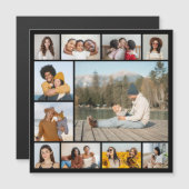 Creëer Uw eigen 11-fotocollage-magneetkaart (Voorkant / Achterkant)