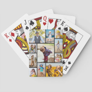 Creëer Uw eigen 11-fotocollage Pokerkaarten