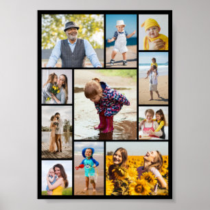 Creëer Uw eigen 11-fotocollage Poster