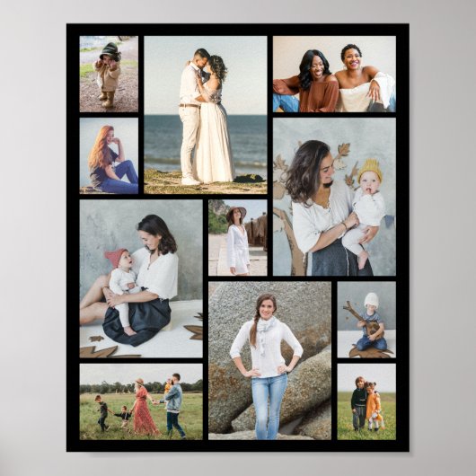 Creëer Uw eigen 11-fotocollage Poster (Voorkant)