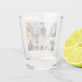 Creëer Uw eigen 11-fotocollage Shot Glas (Achterkant)