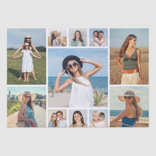 Creëer Uw eigen 11-fotocollage Tissuepapier (Voorkant)