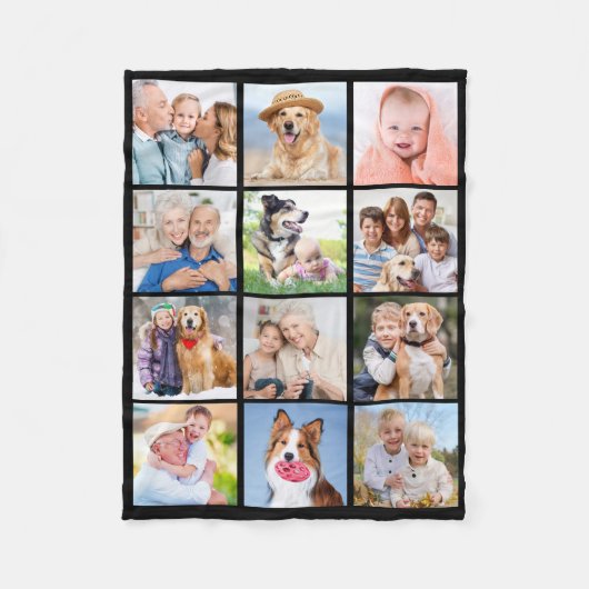 Creëer uw eigen 12 aangepaste eenvoudige fotocolla fleece deken (Voorkant)
