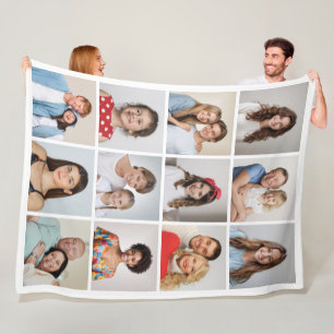 Creëer Uw eigen 12 foto-inkuildoekje Fleece Deken
