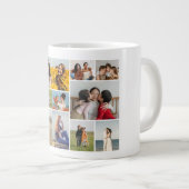 Creëer Uw eigen 12 fotocollage Extra Grote Beker (Voorkant rechts)