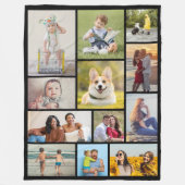 Creëer Uw eigen 12 fotocollage Fleece Deken (Voorkant)