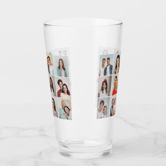 Creëer Uw eigen 12 fotocollage Glas (Links)