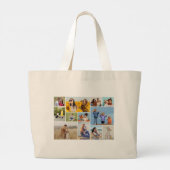Creëer Uw eigen 12 fotocollage Grote Tote Bag (Achterkant)