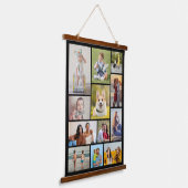 Creëer Uw eigen 12 fotocollage Hangend Wandkleed (Gebogen)