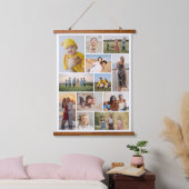 Creëer Uw eigen 12 fotocollage Hangend Wandkleed (Slaapkamer)