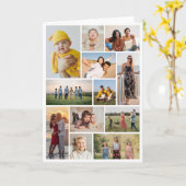 Creëer Uw eigen 12 fotocollage Kaart (Gele Bloem)