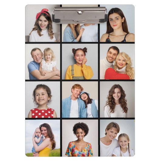Creëer Uw eigen 12 fotocollage Klembord (Voorkant)