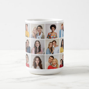 Creëer Uw eigen 12 fotocollage Koffiemok