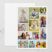 Creëer Uw eigen 12 fotocollage Notitiekaartje (Voorkant / Achterkant)