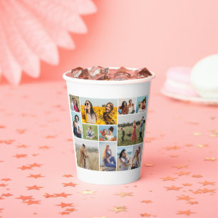 Creëer Uw eigen 12 fotocollage Papieren Bekers