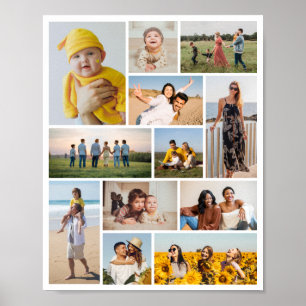 Creëer Uw eigen 12 fotocollage Poster
