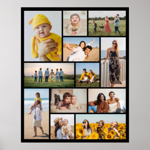 Creëer Uw eigen 12 fotocollage Poster
