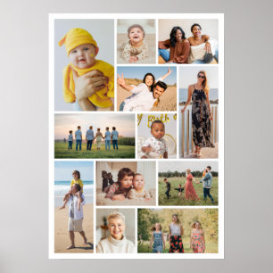 Creëer Uw eigen 12 fotocollage Poster