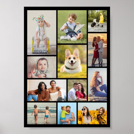 Creëer Uw eigen 12 fotocollage Poster (Voorkant)