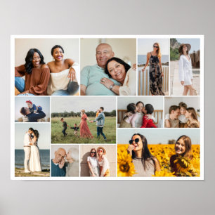 Creëer Uw eigen 12 fotocollage Poster