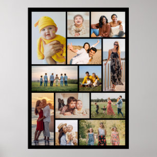 Creëer Uw eigen 12 fotocollage Poster