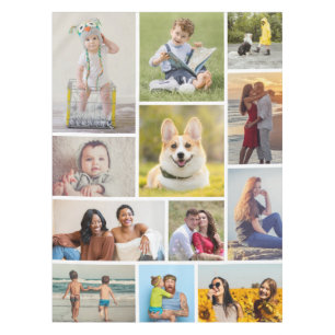 Creëer Uw eigen 12 fotocollage Tafelkleed