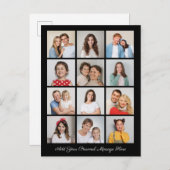 Creëer Uw eigen 12-fotocollage voegt uw groet toe Briefkaart (Voorkant / Achterkant)