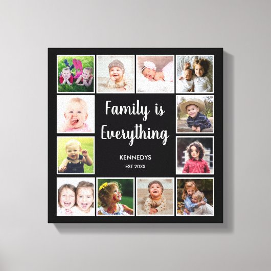 Creëer Uw eigen 12 Lijst voor fotocollage Canvas Afdruk (Voorkant)