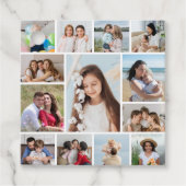 Creëer Uw eigen 13 fotocollage Bedankjes Labels (Voorkant)