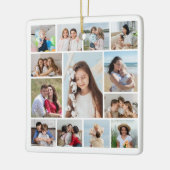 Creëer Uw eigen 13 fotocollage Keramisch Ornament (Links)