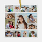 Creëer Uw eigen 13 fotocollage Keramisch Ornament (Voorkant)