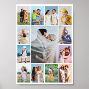 Creëer Uw eigen 13 fotocollage Poster
