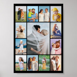 Creëer Uw eigen 13 fotocollage Poster
