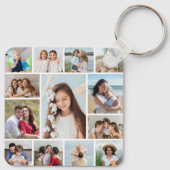 Creëer Uw eigen 13 fotocollage Sleutelhanger (Achterkant)