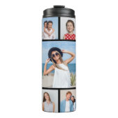 Creëer Uw eigen 13 fotocollage Thermosbeker (Voorkant)