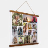 Creëer Uw eigen 14 fotocollage fotoblok Hangend Wandkleed (Gebogen)