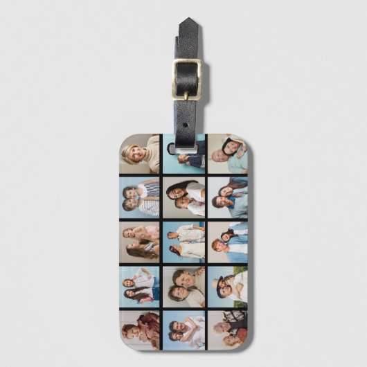 Creëer Uw eigen 15 fotocollage Bagagelabel (Voorkant (verticaal))