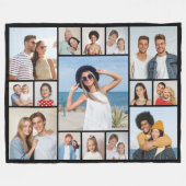 Creëer Uw eigen 15 fotocollage Fleece Deken (Voorkant (Horizontaal))