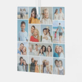 Creëer Uw eigen 15 fotocollage Glas Ornament (Voorkant links)