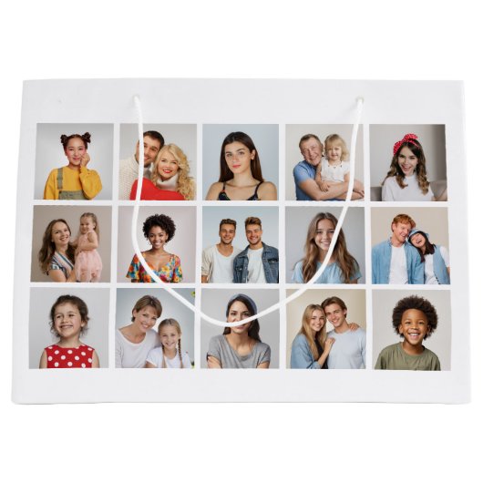 Creëer Uw eigen 15 fotocollage Groot Cadeauzakje (Voorkant)