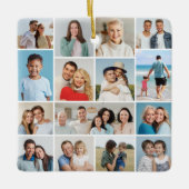 Creëer Uw eigen 15 fotocollage Keramisch Ornament (Voorkant)